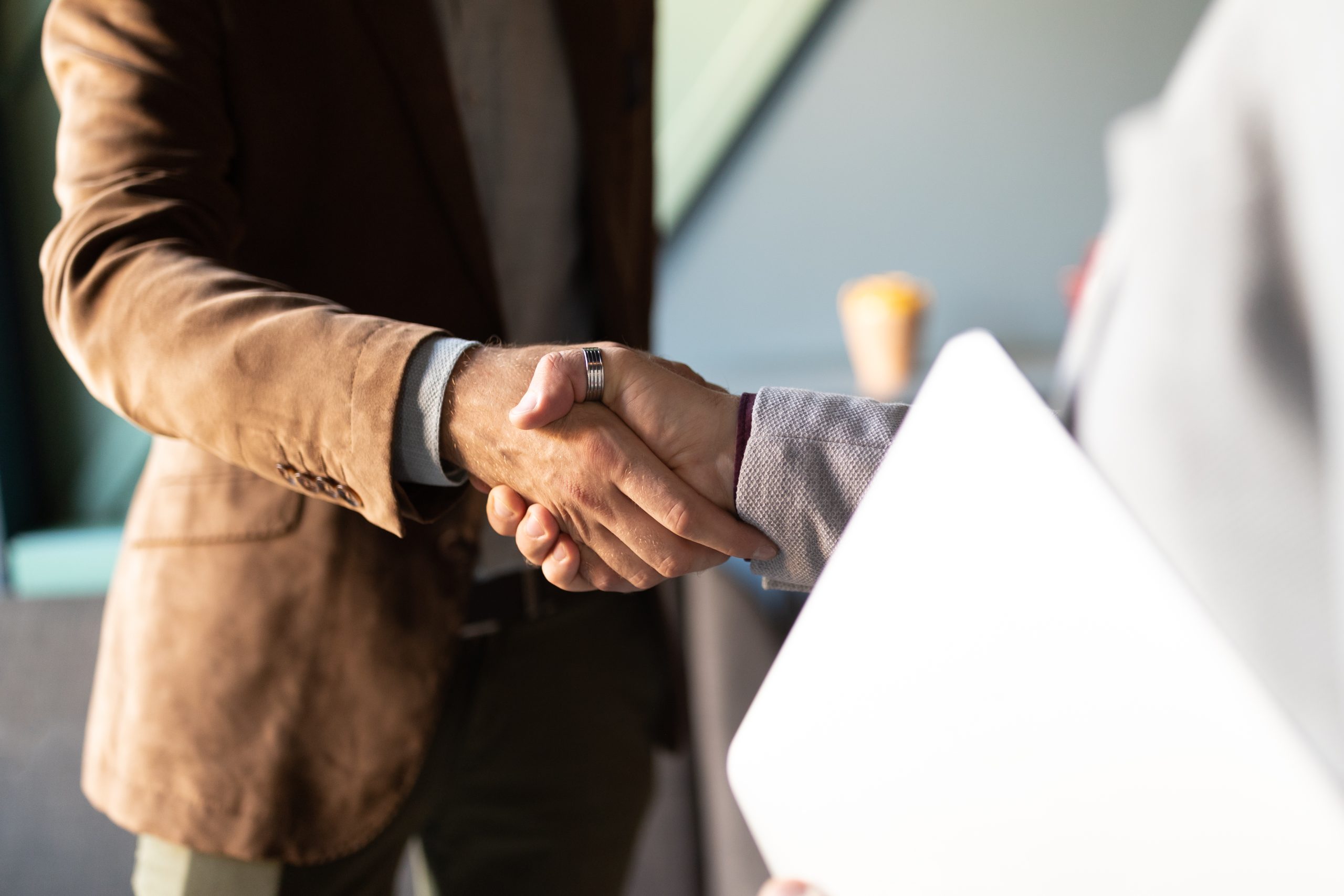 Business handshake and business people concept. Partnership, deal, agreement.